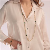 Collana Unoaerre Donna in Bronzo Malachite 010EXH0024000 2198 - 010EXH0024000 2198